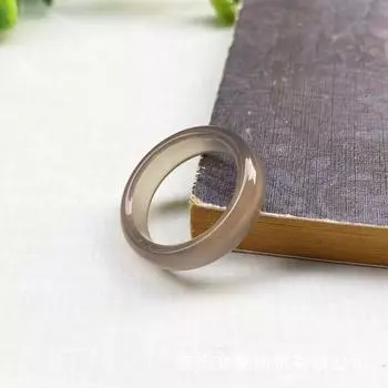 Кольцо с нефритом, кольцо с белым агатом, Jiangyuan, круглое кольцо с нефритом и халцедоном, оптовая продажа, небольшой подарок 18mm белый