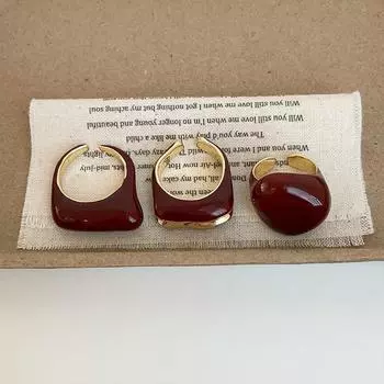 Кольцо с нестандартным металлическим отверстием Ankara Red Drop Oil, женское, нишевое, высокого класса, индивидуальное, модное, универсальное кольцо