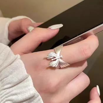 Кольцо с открытым индексом в виде бабочки из серебра 2025 г.: Модный, уникальный дизайн для женщин Ballet Butterfly Ring