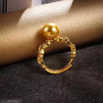 Кольцо с открытым носом из полого золотого жемчуга, стильное и простое, такое же регулируемое кольцо opening adjustable