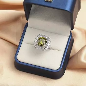 Кольцо с открытым овальным сапфиром, набор из женских групп, живое кольцо с цирконом adjustable opening белого золота