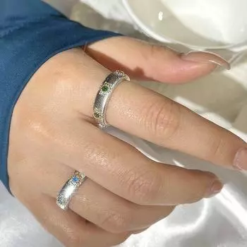 Кольцо с открытым пальцем ручной работы, модное кольцо с драгоценным камнем, роскошное итальянское матовое кольцо для женщин 04