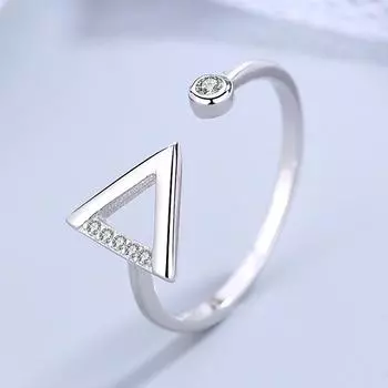 Кольцо с открытым указательным пальцем из стерлингового серебра S925, женское, японское и корейское, ювелирное кольцо, модная бижутерия Opening is adjustable
