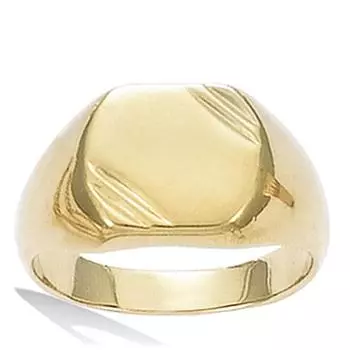 Кольцо с печаткой позолоченное Charles золото - 10x10 мм