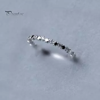 Кольцо с пентаграммой, украшение в виде горного хрусталя, обручальное кольцо, полированное сплавное кольцо для предложения, повседневное, выпускной, банкетное, звездное кольцо, ювелирные изделия для пальцев US 5