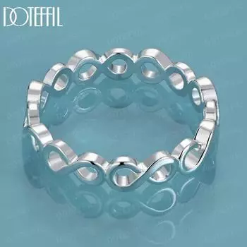 Кольцо с подвеской из стерлингового серебра 925 пробы, размер 8, свадебные украшения 7#