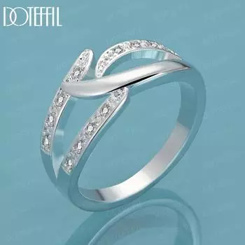 Кольцо с подвеской из стерлингового серебра 925 пробы и цирконием AAA 7#