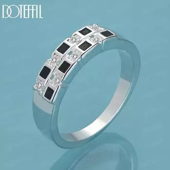 Кольцо с подвеской из стерлингового серебра 925 пробы и цирконием AAA 7#