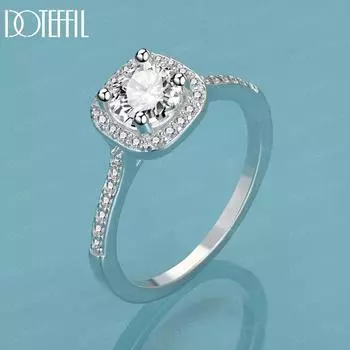 Кольцо с подвеской из стерлингового серебра 925 пробы и цирконием AAA 7#