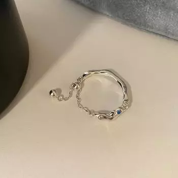 Кольцо с подвеской Love из циркония и металла, регулируемое, женское, дизайнерское, с чувством индивидуальности, уникальным темпераментом, универсальное кольцо