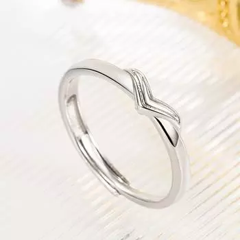 Кольцо с полированной поверхностью, элегантные регулируемые кольца для пальцев для женщин и мужчин, негнущиеся парные кольца со стразами с полировкой