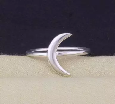 Кольцо с полумесяцем, Крошечное кольцо с луной, Многоуровневое кольцо, Минималистское кольцо в форме полумесяца, Кольцо из стерлингового серебра 925 пробы, Ювелирные изделия ручной работы, Подарки на выпускной 5 US