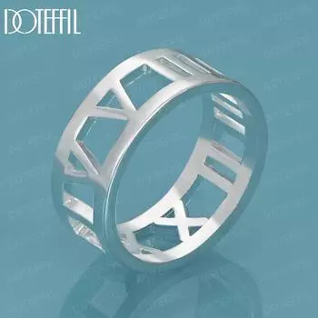 Кольцо с полым серебром 925 пробы, модное, очаровательное, свадебное, ювелирное изделие 5#