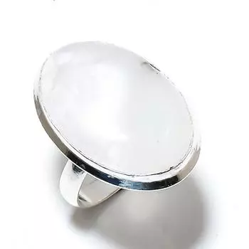 Кольцо с радужным лунным камнем ручной работы из стерлингового серебра 925 пробы, размер 8 W4Y19