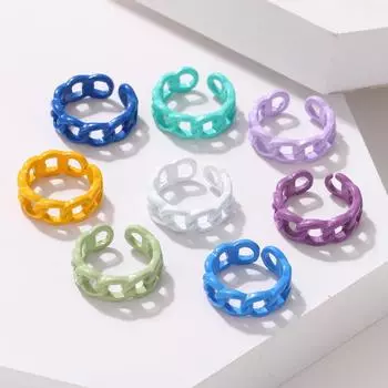 Кольцо с резьбой, кольцо из акриловой смолы, модный тренд, новое кольцо для мужчин и женщин