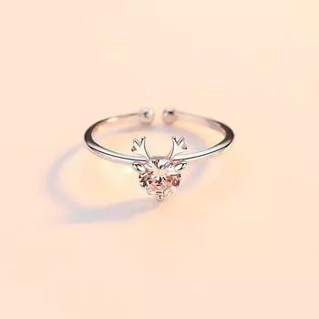 Кольцо с рогами Yilu You из стерлингового серебра S925, корейская мода, простое открытие, милые женские украшения Opening is adjustable