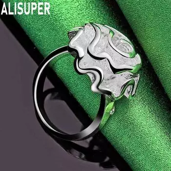 Кольцо с розой из стерлингового серебра 925 пробы, модное очарование, изысканные свадебные украшения 6#