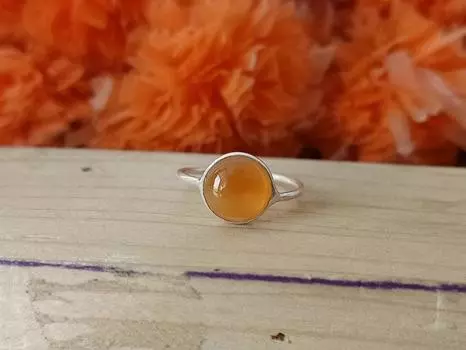 Кольцо с сердоликом, Серебряное кольцо 925 пробы, Женское кольцо, Штабелируемое кольцо, Кольцо с драгоценным камнем, Кольцо с круглым камнем, Серебряное кольцо, Кольцо ручной работы 4
