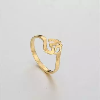 Кольцо с символом Ом Ом Аум, кольцо для йоги, цветка жизни, филигранное кольцо на палец, духовные украшения, подарки для женщин и мужчин 17 серебряный