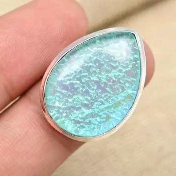 Кольцо с синим австралийским тройным опалом, драгоценный камень, твердое серебро 925 пробы, обручальное кольцо, подарочные ювелирные изделия 4 синий