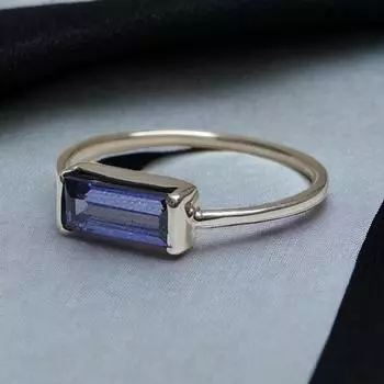 Кольцо с танзанитом «Багет», «Декабрьский камень», кольца из стерлингового серебра 925 пробы, ювелирные изделия 4 серебряный