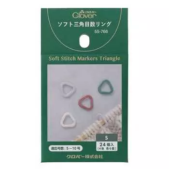 Кольцо с треугольными цифрами Clover Soft S 4 цвета по 6 штук CL55-766