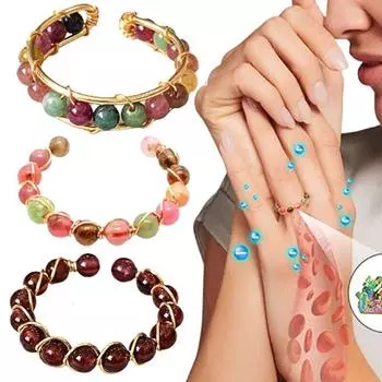 Кольцо с турмалином Ретро регулируемое кольцо Модное кольцо с турмалином