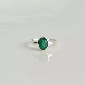 Кольцо с зеленым изумрудом и драгоценным камнем овальной огранки, серебро 925 пробы, женское кольцо, подарок для нее, дизайнерское кольцо, подарок на годовщину дня рождения 5