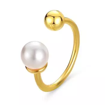 Кольцо с жемчужным отверстием, регулируемое, женское, новое, легкое, роскошное, нишевое, дизайн, усовершенствованное, чувственное, кольцо на указательный палец, осенне-зимнее кольцо adjustable золотой