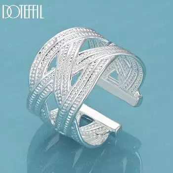 Кольцо-шарм в виде креста из стерлингового серебра 925 пробы 5#-10#