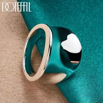 Кольцо с гладким лицом, свадебное ювелирное изделие из стерлингового серебра 925 пробы 7#