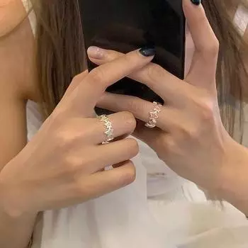 Кольцо со звездой женское простое, милое и классное Y2K Sweet Star Sugar Ring Opening Регулируемое персонализированное украшение для руки