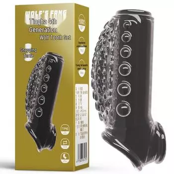 Кольцо сопротивления титана крокодила 4-го поколения, рукав с волчьим зубом, игрушка для взрослых