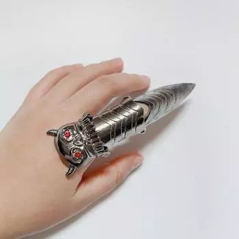 Кольцо сова вечеринка аксессуары панк рок череп длинный палец мода животные