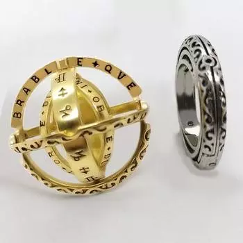 Кольцо-спиннер и ожерелье из титановой стали, декомпрессионные игрушки, противоударное ручное кольцо-антистресс, унисекс, украшения от тревожности серебряный