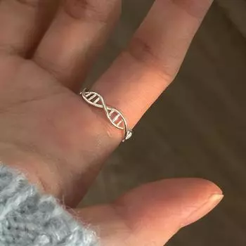 Кольцо спиральное женское легкое роскошное темпераментное нишевое дизайн чувственное индивидуальное открытие регулируемое кольцо на указательный палец