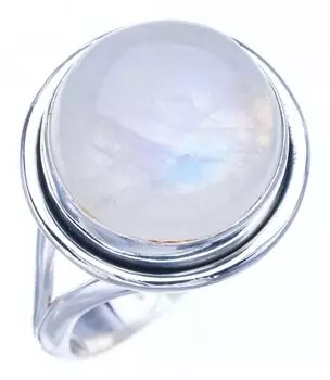 Кольцо StarGems® из стерлингового серебра 925 пробы с натуральным лунным камнем ручной работы 6 F2701