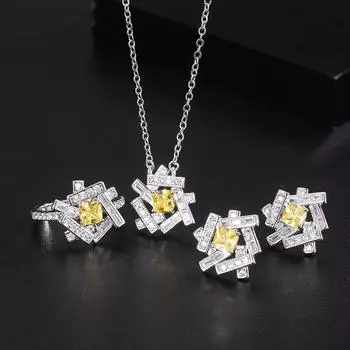 Кольцо Tide, ювелирные изделия из золотистого циркония, креативное женское ювелирное ожерелье