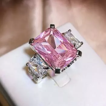 Кольцо Toppa простой дизайн с имитацией импортного бриллианта Mossan Opening adjustable