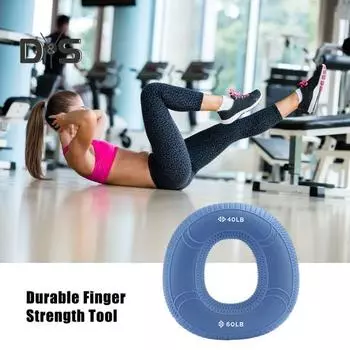 Кольцо-тренажер для силовых упражнений с силиконовой рукояткой, противоскользящее кольцо для тренировки пальцев предплечья, круг для укрепления хвата руки, портативная тренировка для реабилитации рук розовый