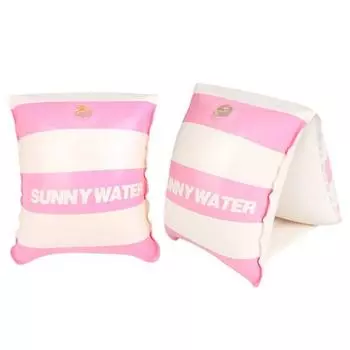 Кольцо-труба Sunny Water Striped, розовое, 2 шт., корейские товары для водных развлечений