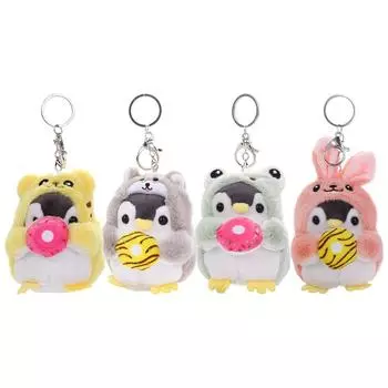 Кольцо украшения PP хлопок женский держатель для ключей корейский стиль пряжка для ключей кулон пингвин плюшевый брелок Rabbit