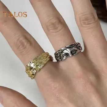 Кольцо унисекс из полированного сплава с изображением богини Венеры, регулируемое кольцо для вечеринки, свидания, повседневной жизни, ювелирные изделия на палец серебряный