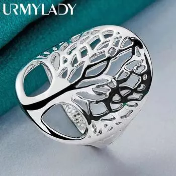 Кольцо URMYLADY из стерлингового серебра 925 пробы «Древо жизни» 6-10 для женщин, модные очаровательные ювелирные изделия для свадебной вечеринки 7