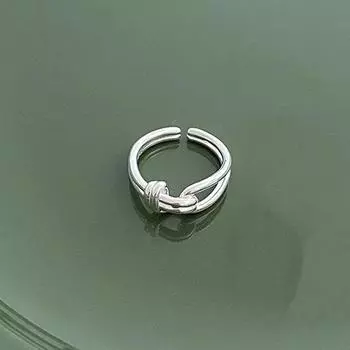 Кольцо-узел женское простое темпераментное модное корейское кольцо нишевое веревочное кольцо с регулируемым указательным пальцем
