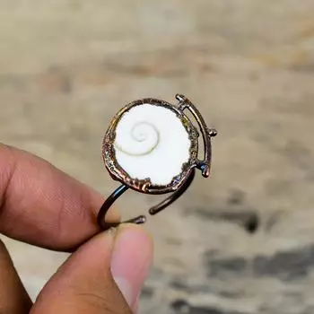 Кольцо в форме глаза Шивы, медное кольцо, гальваническое медное кольцо, регулируемые кольца, ювелирные изделия ручной работы, гальваническое ювелирное изделие, кольцо из настоящего драгоценного камня, медные украшения для подарка