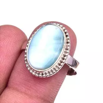 Кольцо в подарок из чистого серебра 925 пробы с ларимаром Natural Republic S.9 d5q33