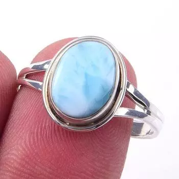 Кольцо из стерлингового серебра 925 пробы с драгоценным камнем Natural Republic Larimar S.9 z2U80