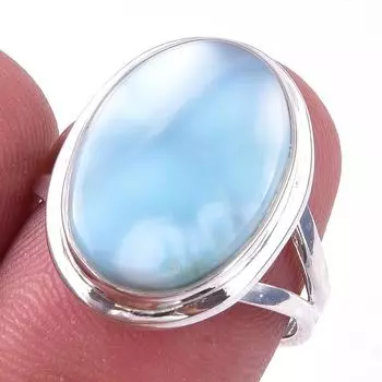 Кольцо в подарок из стерлингового серебра 925 пробы с драгоценным камнем ларимаром Natural Republic S.7 j0h23