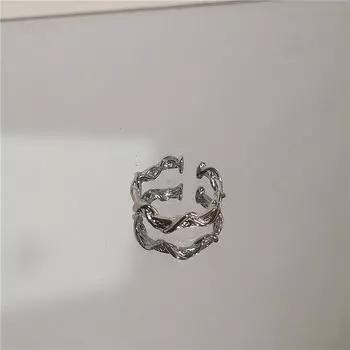 Кольцо в стиле панк-харадзюку-гот с шипами черного серебристого цвета в виде неправильного сердца и креста для женщин и мужчин, винтажное ювелирное изделие 90-х годов